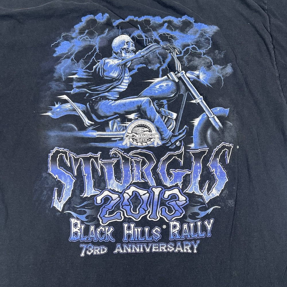 Sturgis Black Hills Rally classic motorcycle 73rd anniversary 2013 T-shirt Biker - Picture 2 of 5